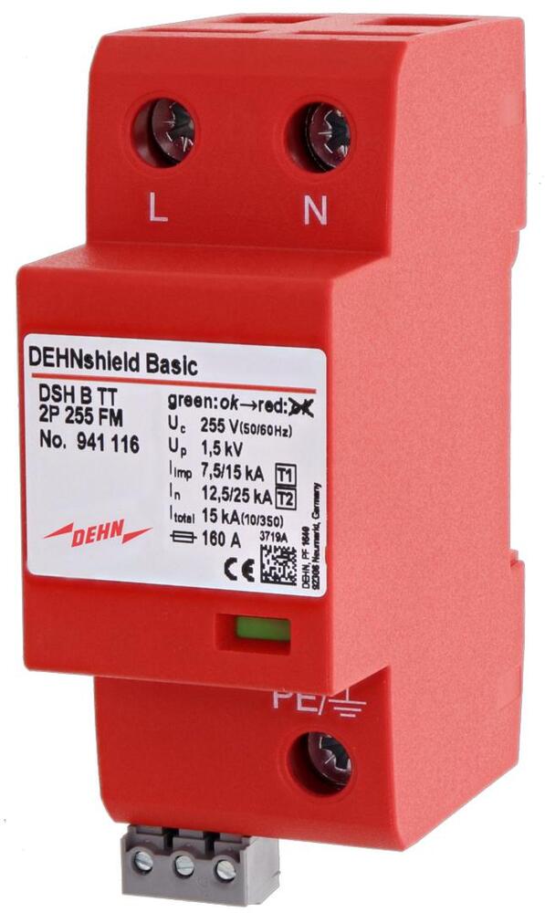 Dehn DSH B Type 1+2 Parafoudre combiné pour TT monophasé - 941116