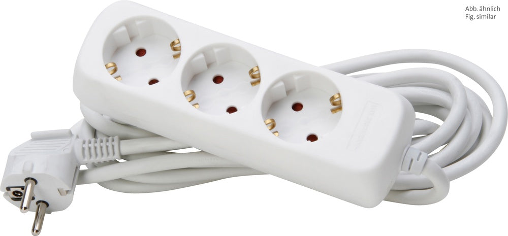 Kopp 3-Way Artic White Table Socket With 5m Cord - 128690659 [10 Pieces]