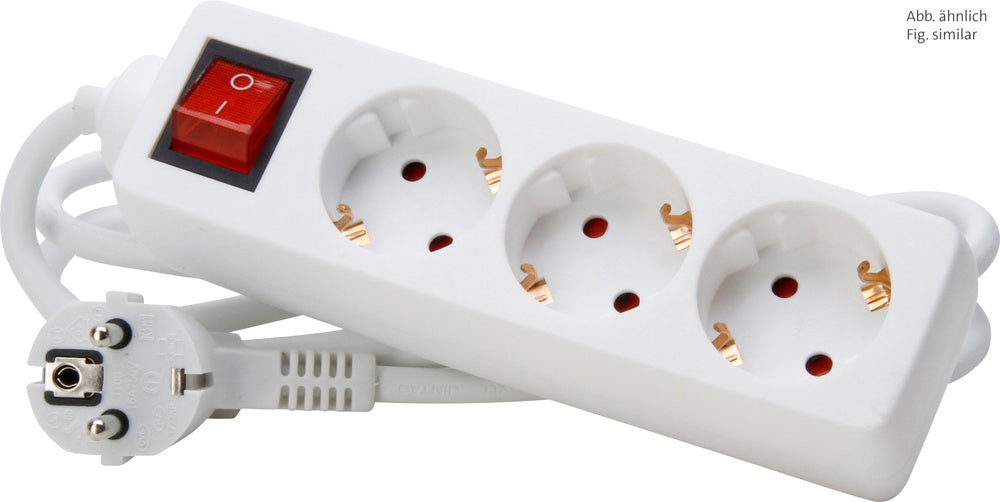 Kopp Switch Socket 3-Way Arctic White Edge - 129713007 [10 Pieces]
