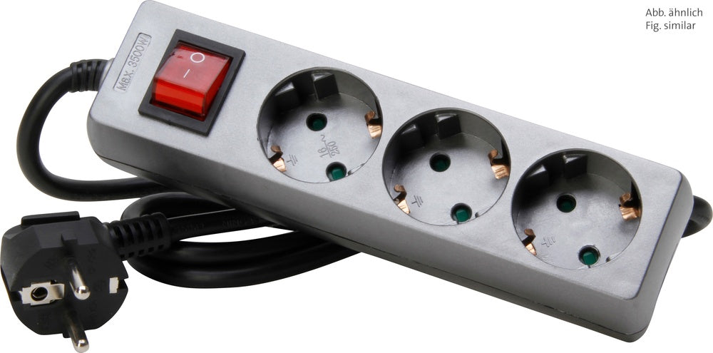 Kopp 3V Cord Central With Switch Titanium 1.4m - 129743008 [10 Pieces]