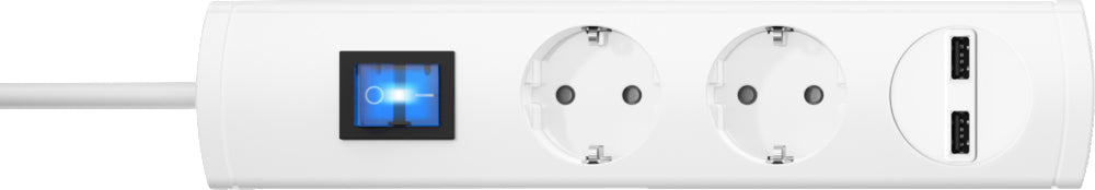 Kopp UNOversal Plus Prise de table à 2 voies avec interrupteur et USB - 233502007