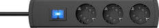 Kopp Duoversal L36A Switched Extension Cord Antracite 3-Port - 234005013