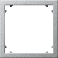 Cadre adaptateur carré Gira 45x45mm Système 55 aluminium - 028326