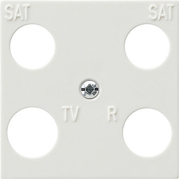 Gira S-Color 4-Way Symmetric Cover Plate Pure White - 025840