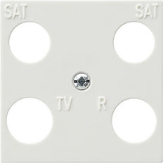 Gira S-Color 4-Way Symmetric Cover Plate Pure White - 025840