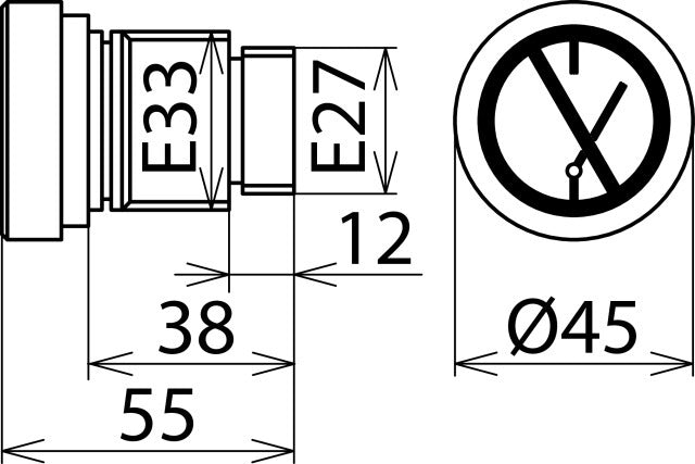 Elément de verrouillage Dehn pour E27 E33 Insertion de vis, une pièce - 785640