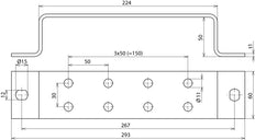 Dehn Barre de mise à la terre avec 2x4 bornes pour la liaison équipotentielle - 472024