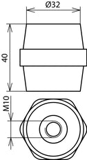 Isolateur Dehn résistant aux UV pour barre de liaison équipotentielle - 472210