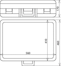 Mallette en plastique Dehn avec dispositif de support pour le set de nettoyage à sec NS - 785506