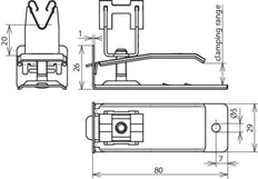 Dehn Roof Conductor Holder For Roof Wall Plates Range 8-18mm Rd 8mm - 206399