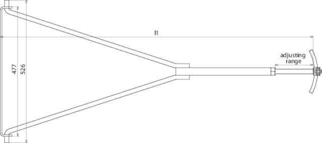 Adjustable Eaves Support For Rd 7-10mm St/tZn 1.05-1.20M - 239000