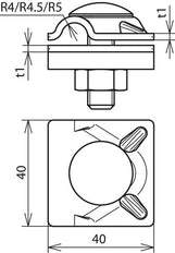Dehn MV Clamp St/Tzn For Rd 10mm With Truss Head Screw - 391060 [2 pieces]