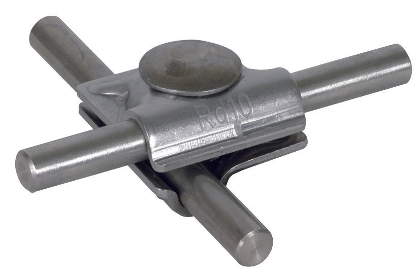 Dehn MV Clamp en acier inoxydable pour vis ronde de 10 mm avec vis à tête bombée - 391069