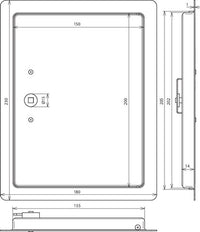 Porte d'inspection Dehn avec clé carrée 230x180mm - 476001