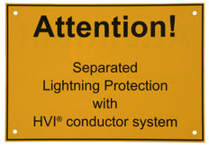 Plaque d'instruction Dehn HWS 300X210 avec protection séparée contre la foudre - 480598