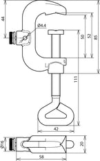 Dehn PK 4.45 ASSM5 TGTZN Test Clamp 4-45mm - 589000