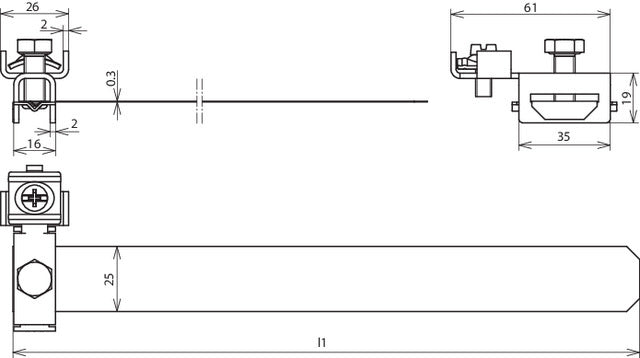 Dehn Earthing Pipe Clamp D 27-60mm With Connection Clamp 2x4 - 540910