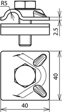 Dehn MV Clamp Support pour la mise en place de conducteurs - 105079
