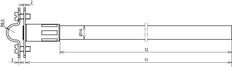 DEHNiso Entretoise RD 16mm L 1015mm V2A GFK16 Sans accessoires de fixation - 106185