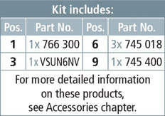 Kit de court-circuit de mise à la terre Dehn pour armoires de distribution de câbles - 766302
