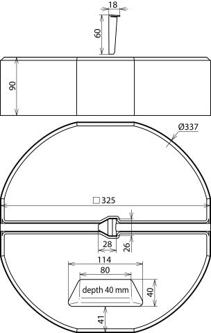 DEHN Kit de montage sécurisé contre les surtensions avec base en béton 17KG - 102010