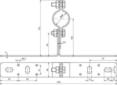 Dehn WB D40 WA V2A Mounting Bracket With Cleat For Pipes - 105140