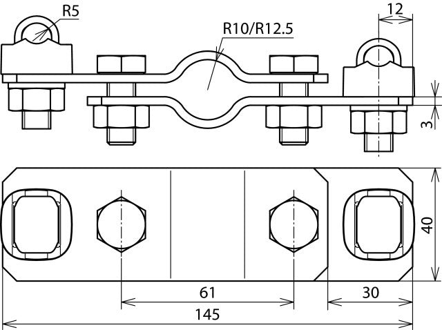 Dehn Support de connexion pour tiges de terre STTZN - 625012