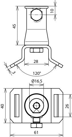 Clip de tension de sangle en acier inoxydable Dehn avec douille - 106322