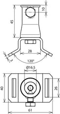 Clip de tension de sangle en acier inoxydable Dehn avec douille - 106322