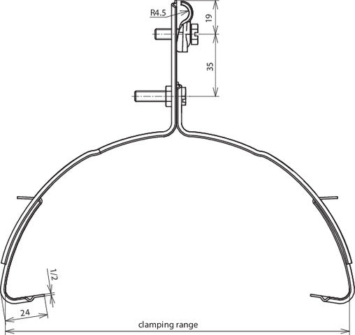 Cond. de toit réglable DEHN Support DEHNQUICK Cu pour Rd 6-10mm - 202227