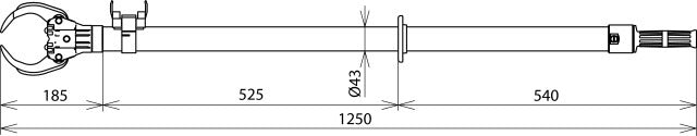Dehn pince à fusibles droite jusqu'à 36KV D30-90mm L1250mm - 765041