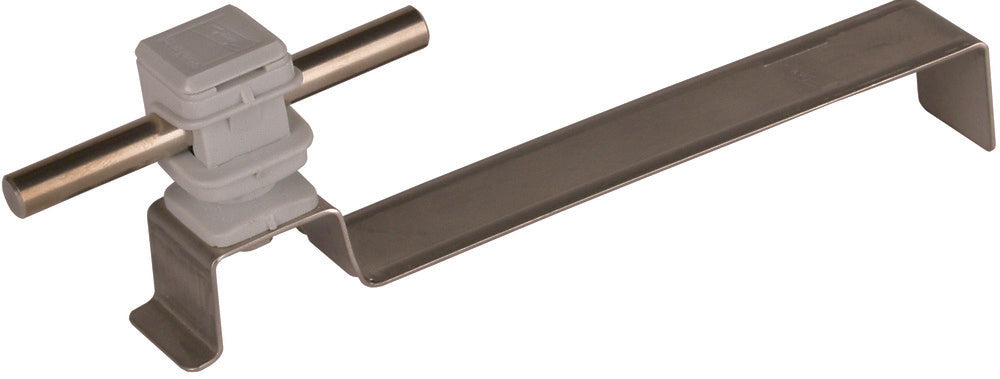 Dehn Roof Conductor Holder Stst/Plastic Grey H 16mm For Rd 8mm - 204359