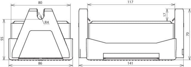 Dehn Support de conducteur de toit FB2 Pour toits plats avec bloc C35/45 - 253050 [2 pièces]
