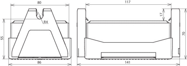 Dehn Roof Conductor Holder FB2 For Flat Roofs With Block C35/45 - 253050 [2 pieces]