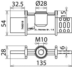 Dehn Cartouche de mise à la terre NH Taille 1-3 EP NH1 3 TI M10 - 745018