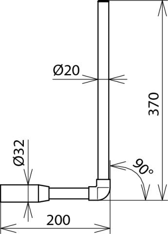 Dehn Angled Test Probe With M8 Bolt For PHE 3-36KV - 766950