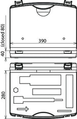 Mallette plastique Dehn vide 395x295x105mm pour tête de test PHE III - 766036