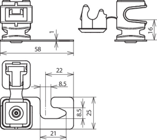 Dehn Support de conducteur de toit pour toits ondulés Wpro5 8mm - 204906 [2 pièces]