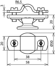 Dehn Conductor Holder With Flange For Rd 11-13mm - 275113 [2 pieces]