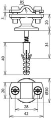Dehn Support de conducteur avec bride pour Rd 7-10mm - 275160
