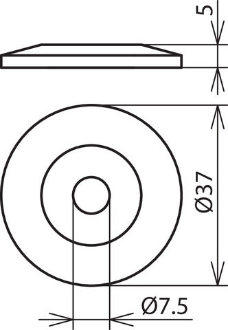 Dehn AS 37 5 B7 Grey Cover Disc for Conductor and Rod Holders - 276006 [10 pieces]