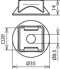 Dehn Brown Plastic Base Holder For Conductor And Rod - 276017 [10 pieces]