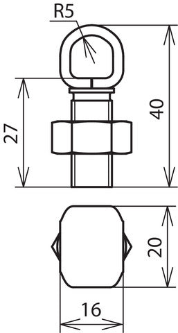 Dehn M12 Cu-RCB One-Piece Connector For Rd 8-12.5mm - 300017