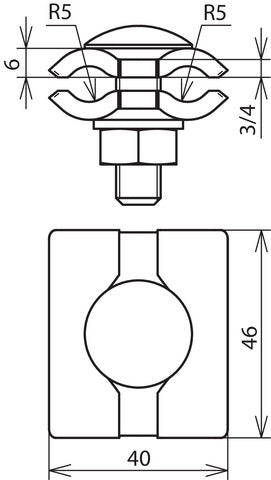 Dehn Parallel Connector St/Tzn for Rd 7-10mm With Montageset - 306020