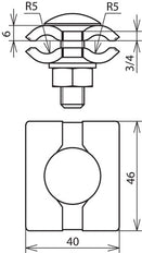 Dehn Parallel Connector St/Tzn for Rd 7-10mm With Montageset - 306020