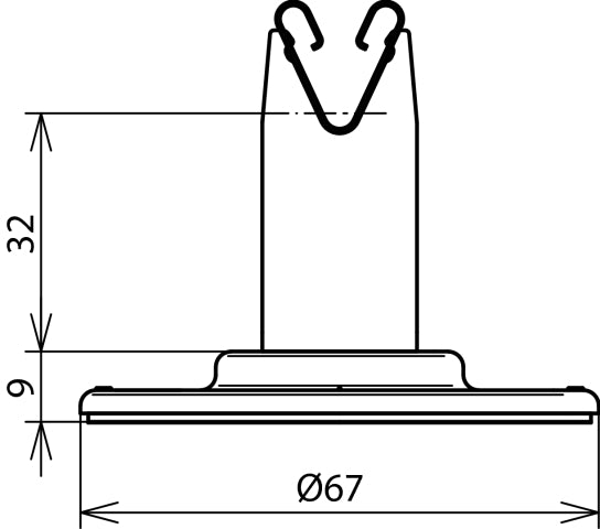 Tampon adhésif Dehn pour support de conducteur de toit 32 mm en acier inoxydable - 297120