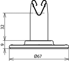Tampon adhésif Dehn pour support de conducteur de toit 32 mm en acier inoxydable - 297120
