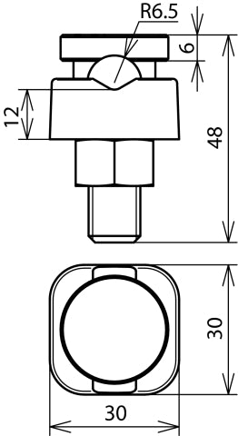 Dehn M12 KS Connecteur pour Rd 8-12.5mm Une pièce - 300002