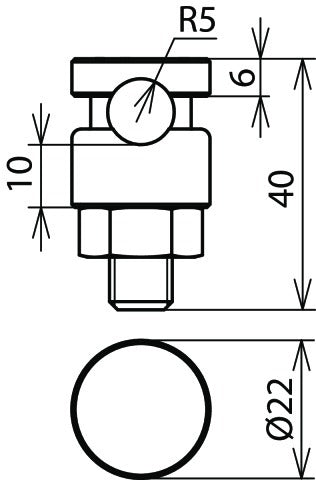 Connecteur Dehn KS en acier inoxydable pour tige 6-10mm Unité simple - 301009