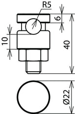 Connecteur Dehn KS en acier inoxydable pour tige 6-10mm Unité simple - 301009